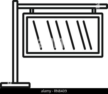 Glass city light banner icon. Outline glass city light banner vector icon for web design isolated on white background Stock Vector