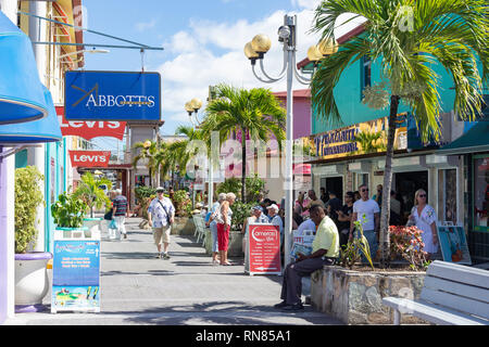 Heritage Quay open-air shopping centre, St John's, Antigua, Antigua and Barbuda, Lesser Antilles, Caribbean Stock Photo