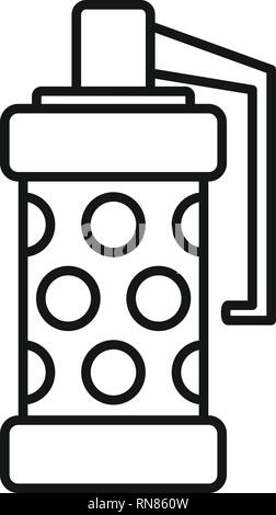 smoke grenade icon on white background. Simple element illustration ...