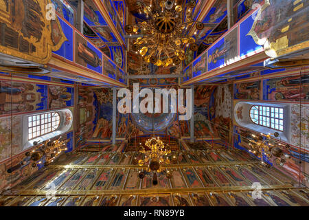 Suzdal, Russia - July 5, 2018: Beautiful interior of the Rozhdestvenskiy Sobor in the Kremlin in Suzdal in the Vladimir region, Golden Ring, Russia. Stock Photo