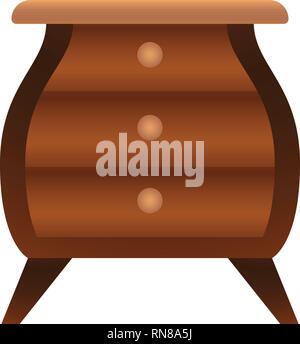 Fashion nightstand icon. Cartoon of fashion nightstand vector icon for web design isolated on white background Stock Vector
