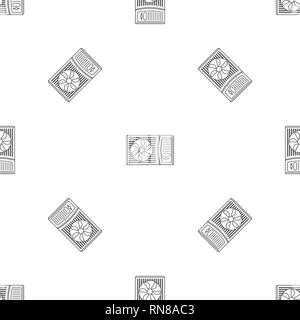 Outdoor air conditioner fan pattern seamless vector repeat geometric for any web design Stock Vector