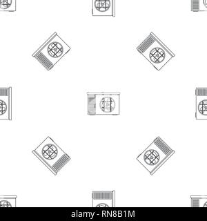 Outdoor air unit conditioner pattern seamless vector repeat geometric for any web design Stock Vector