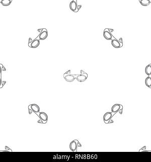 Welding glasses pattern seamless vector repeat geometric for any web design Stock Vector