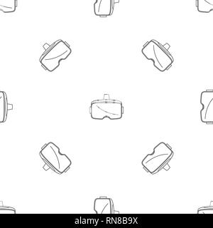 Vr glasses headset pattern seamless vector repeat geometric for any web design Stock Vector