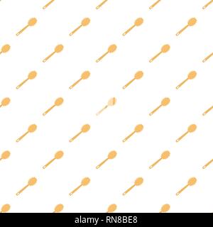Wood spoon for honey icon. Flat illustration of wood spoon for honey vector icon for web design Stock Vector