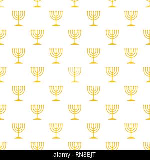 Gold stand for candle pattern seamless vector repeat for any web design Stock Vector