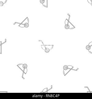Small wheelbarrow pattern seamless vector repeat geometric for any web design Stock Vector