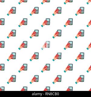 Credit card pay device pattern seamless vector repeat for any web design Stock Vector
