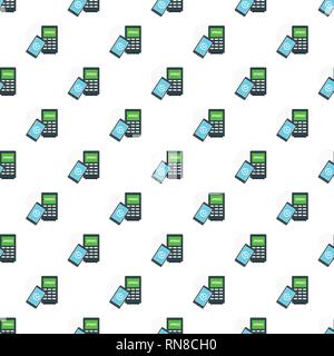 Smartphone payment nfc device pattern seamless vector repeat for any web design Stock Vector