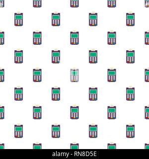 Payment bank terminal paper pattern seamless vector repeat for any web design Stock Vector