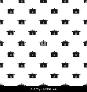 Digital saucepan pattern seamless vector repeat geometric for any web design Stock Vector
