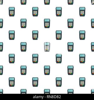 Pos bank payment terminal pattern seamless vector repeat for any web design Stock Vector
