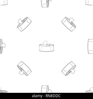 Open tin can pattern seamless vector repeat geometric for any web design Stock Vector