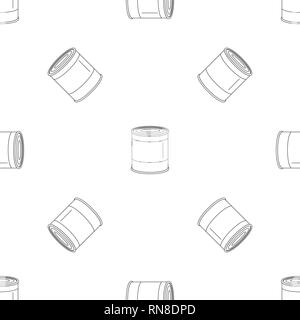 Food tin can pattern seamless vector repeat geometric for any web design Stock Vector