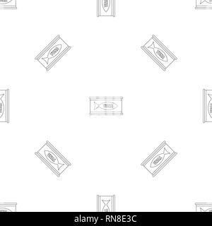 Tuna tin can pattern seamless vector repeat geometric for any web design Stock Vector