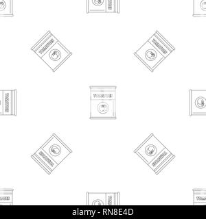 Tomatoes can pattern seamless vector repeat geometric for any web design Stock Vector