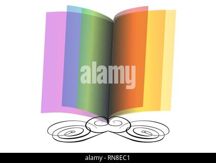 abstract background with open book. 10 EPS Stock Vector