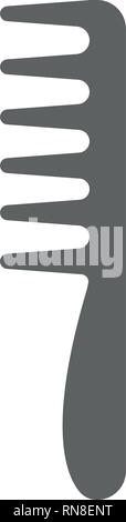 Comb Icon In Flat Style Vector Icon For Apps, UI, Websites. Hairbrush gray Icon Vector Illustration. Concept salon, Hair care. Stock Vector