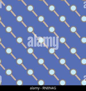 Loupe seamless pattern at the blue background Stock Vector