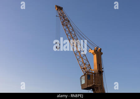Dockyard cargo crane detail Stock Photo