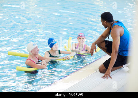 Aqua Aerobics Workout Stock Photo