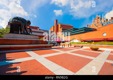 London, UK - May 18 2018: The British Library is the UK's national library and the largest national library in the world by number of items catalogued Stock Photo