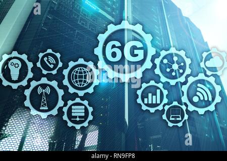 Future Communications Fast Technology. 6G Network Connection Concept. High Speed Mobile Wireless Technology. Stock Photo