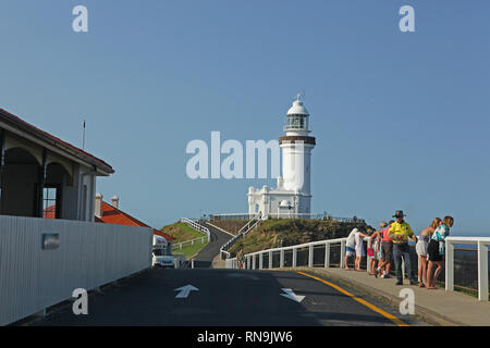 Visit Australia. Views and scenics of the state of Queensland, in the country and continent of Australia.  Cape Byron Bay Lighthouse Stock Photo