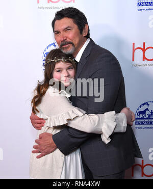 Lou Diamond Phillips, Indigo Sanara Phillips, Yvonne Marie Boism at the