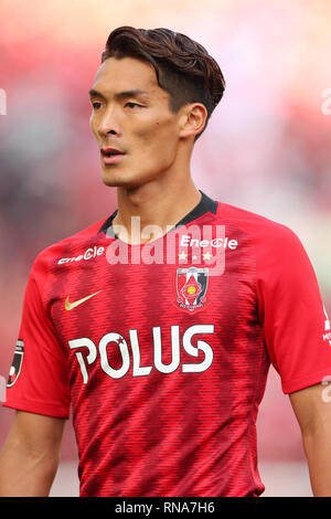 Saitama, Japan. 16th Feb, 2019. Tomoaki Makino (Reds) Football