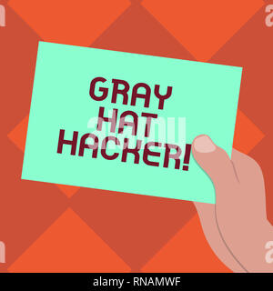 Handwriting text writing Gray Hat 
