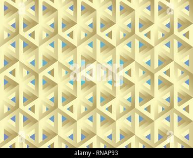 Escher style, isomeric figures. Stock Vector