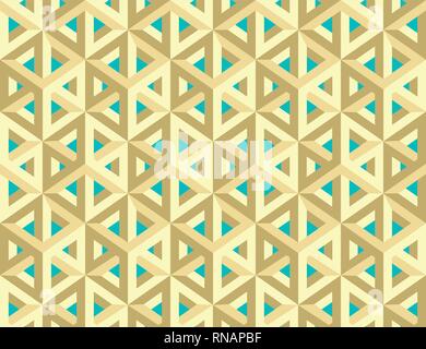 Escher style, isomeric figures. Stock Vector
