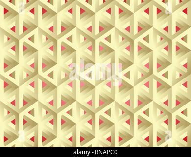 Escher style, isomeric figures. Stock Vector