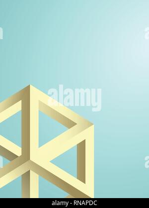 Escher style, isomeric figures Stock Vector