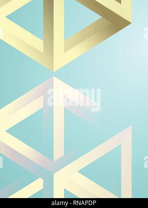 Escher style, isomeric figures. Stock Vector