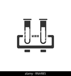Medical test tubes icon with blood. Isolated vector illustration Stock Vector
