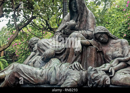 Memorare - Manila 1945 memorial dedicated to all the innocent lives lost during the Battle of Liberation WW2 Intramuros, Manila, Philippines Stock Photo