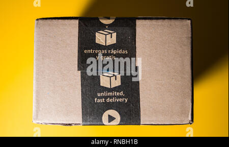 An  Prime box with s signature tape Stock Photo - Alamy