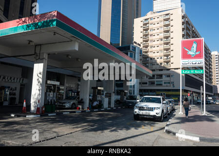 A Emirates petrol station in Dubai in the United Arab Emirates, (UAE) Stock Photo