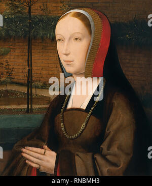 Jan Provost (Mons, ca. 1465 - Bruges, 1529). Portrait of a Female Donor (ca. 1505). Oil on panel. 53.5 x 46 cm. Museum: Museo Nacional Thyssen-Bornemisza, Madrid. Author: PROVOST, JAN. Provost (Provoost), Jan. Stock Photo