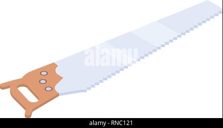 Handsaw icon, isometric style Stock Vector