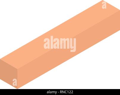 Wood icon, isometric style Stock Vector