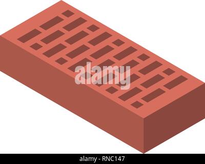 Brick icon, isometric style Stock Vector