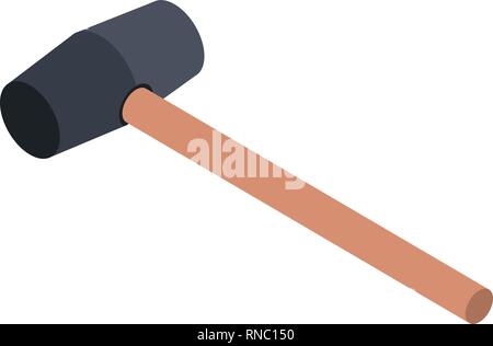 Rubber hammer icon, isometric style Stock Vector