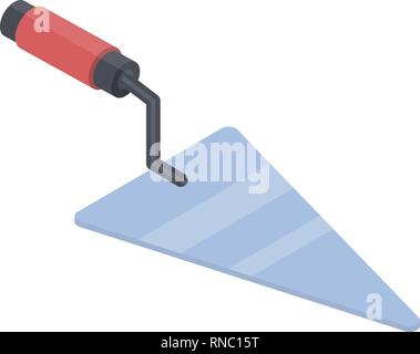 Metal trowel icon, isometric style Stock Vector