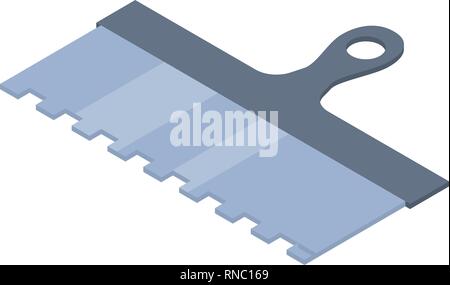 Construction spatula icon, isometric style Stock Vector