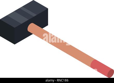 Heavy hammer icon, isometric style Stock Vector