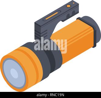 Underwater flashlight icon, isometric style Stock Vector